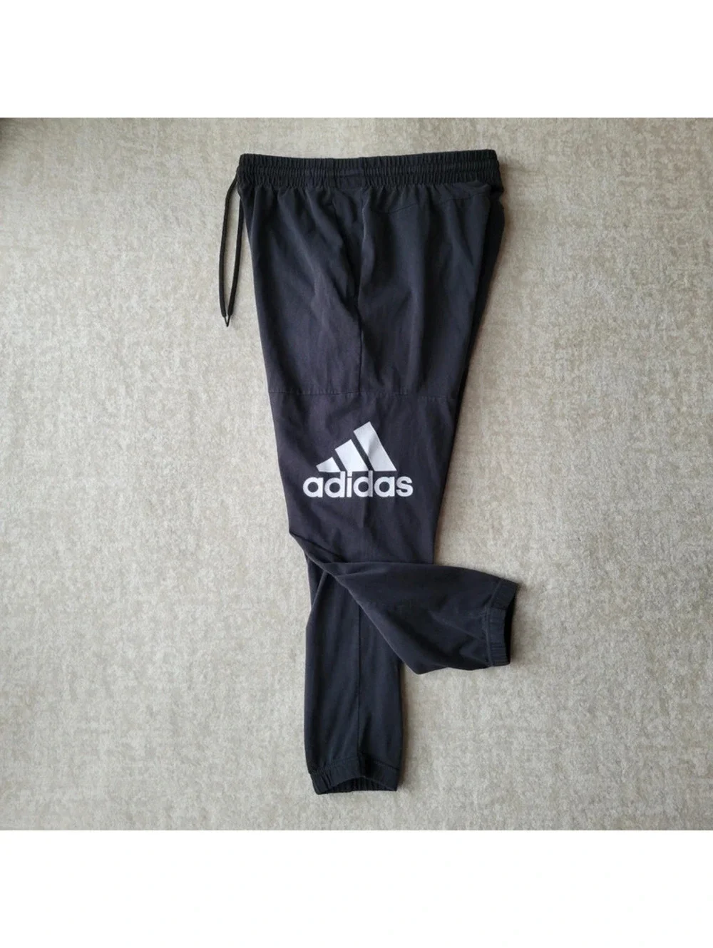 Adidas Essential Sweatpants Mens Large Black Pockets Reg Fit Drawstring Jogger